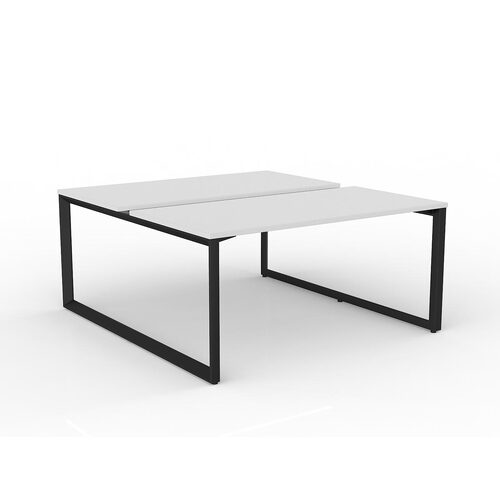 Anvil Loop B2B Desks 2 X 1500 X 750 White On Black