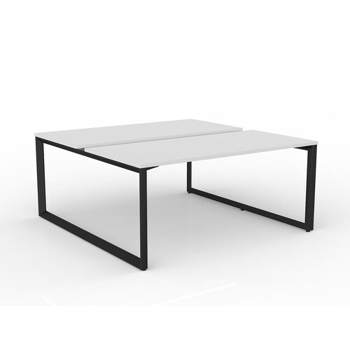 Anvil Loop B2B Desks 2 X 1600 X 750 White On Black