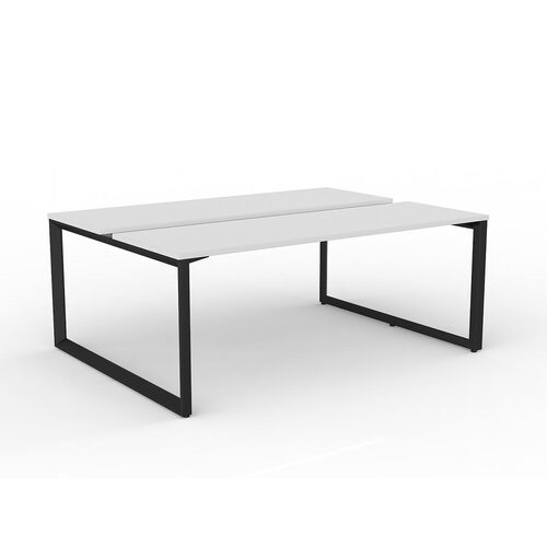 Anvil Loop B2B Desks 2 X 1800 X 600 White On Black