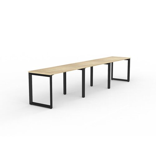Anvil Loop Side By Side Desks 3 X 1200 X 600 New Oak On Black