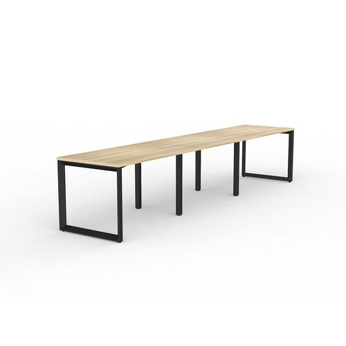 Anvil Loop Side By Side Desks 3 X 1200 X 750 New Oak On Black