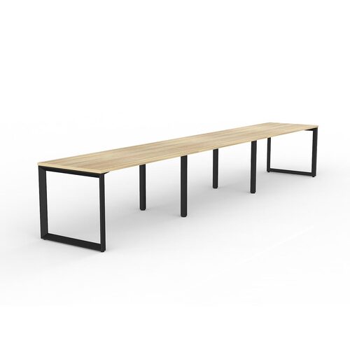 Anvil Loop Side By Side Desks 3 X 1500 X 750 New Oak On Black