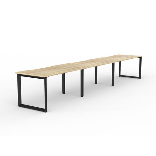 Anvil Loop Side By Side Desks 3 X 1500 X 800 New Oak On Black