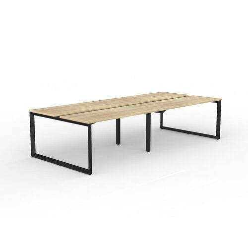 Anvil Loop B2B Desks 4 X 1500 X 600 New Oak On Black