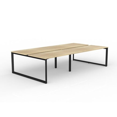 Anvil Loop B2B Desks 4 X 1500 X 750 New Oak On Black
