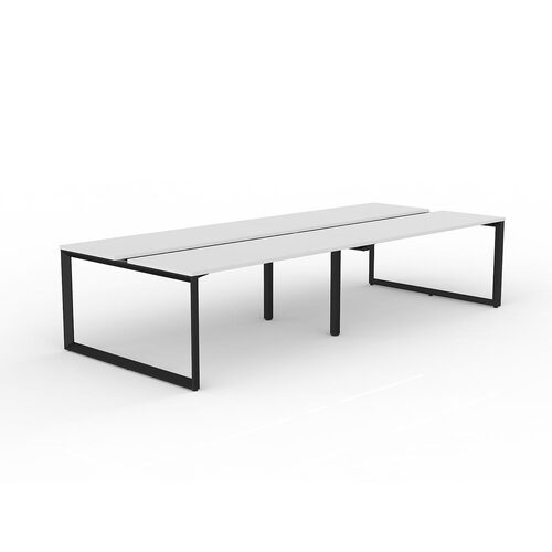 Anvil Loop B2B Desks 4 X 1600 X 600 White On Black