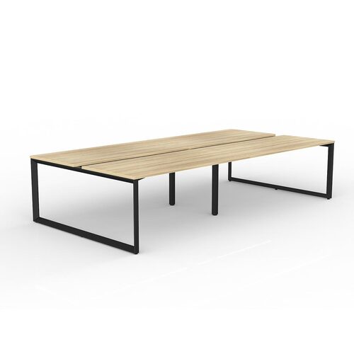 Anvil Loop B2B Desks 4 X 1600 X 750 New Oak On Black