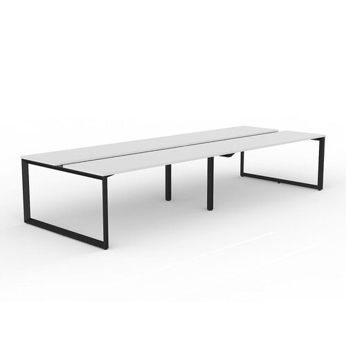 Anvil Loop B2B Desks 4 X 1800 X 600 White On Black