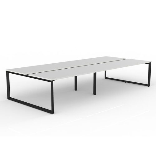 Anvil Loop B2B Desks 4 X 1800 X 750 White On Black
