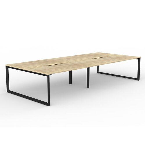 Anvil Loop B2B Desks 4 X 1800 X 800 New Oak On Black