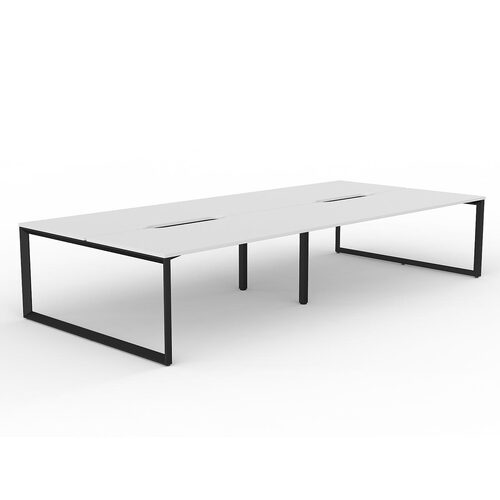 Anvil Loop B2B Desks 4 X 1800 X 800 White On Black