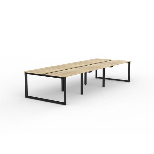 Anvil Loop B2B Desks 6 X 1200 X 600 New Oak On Black