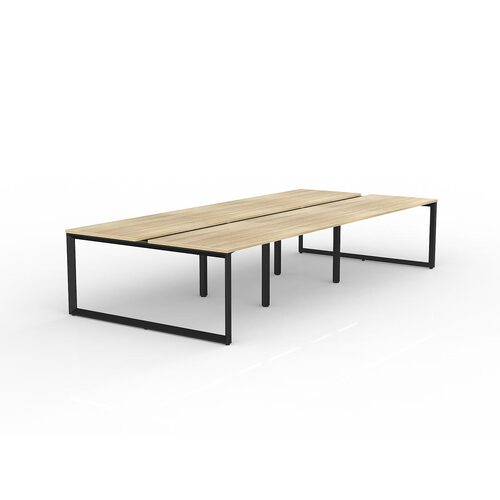Anvil Loop B2B Desks 6 X 1200 X 750 New Oak On Black