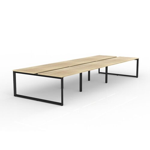 Anvil Loop B2B Desks 6 X 1500 X 750 New Oak On Black