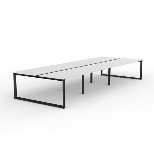 Anvil Loop B2B Desks 6 X 1500 X 750 White On Black
