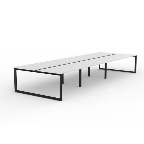 Anvil Loop B2B Desks 6 X 1600 X 750 White On Black