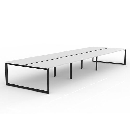 Anvil Loop B2B Desks 6 X 1800 X 750 White On Black