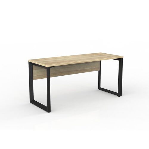 Anvil Loop Desk 1500 X 600 With Modesty New Oak On Black