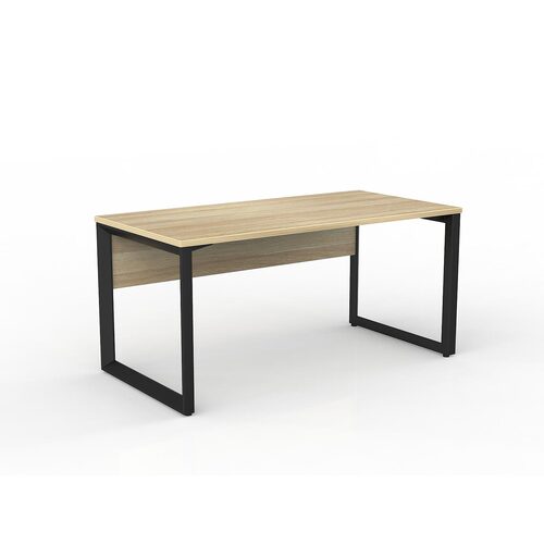 Anvil Loop Desk 1500 X 750 With Modesty New Oak On Black