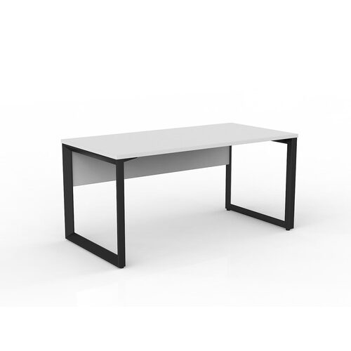 Anvil Loop Desk 1500 X 750 With Modesty White On Black