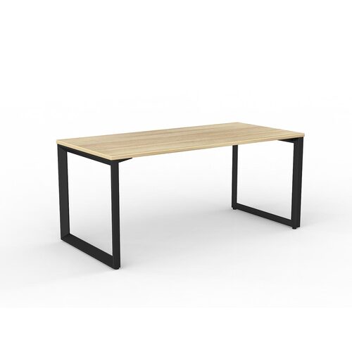 Anvil Loop Desk 1600 X 750 New Oak On Black