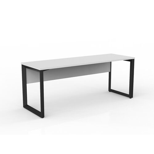 Anvil Loop Desk 1800 X 600 With Modesty White On Black