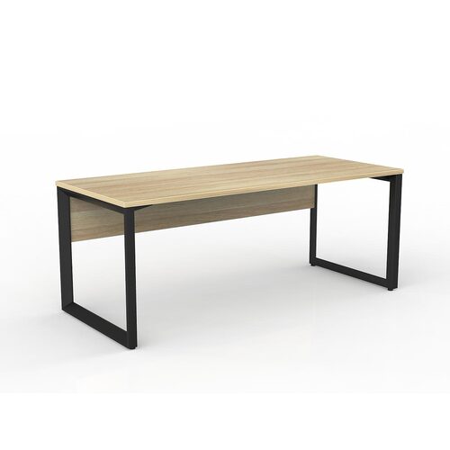 Anvil Loop Desk 1800 X 750 With Modesty New Oak On Black