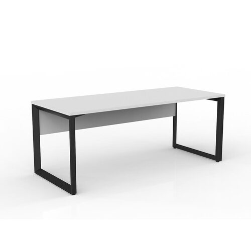Anvil Loop Desk 1800 X 750 With Modesty White On Black