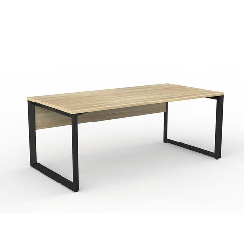 Anvil Loop Desk 1800 X 900 With Modesty New Oak On Black