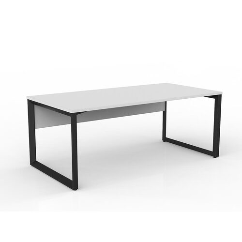 Anvil Loop Desk 1800 X 900 With Modesty White On Black