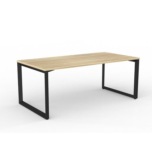 Anvil Loop Desk 1800 X 900 New Oak On Black