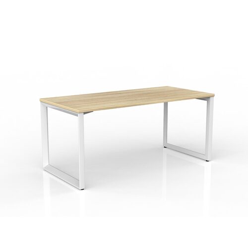 Anvil Loop Desk 1600 X 750 New Oak On White