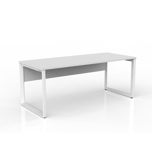 Anvil Loop Desk 1800 X 750 With Modesty White On White