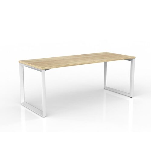 Anvil Loop Desk 1800 X 750 New Oak On White