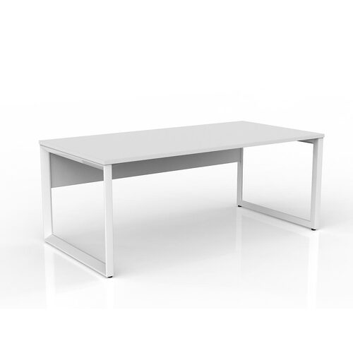 Anvil Loop Desk 1800 X 900 With Modesty White On White