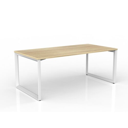 Anvil Loop Desk 1800 X 900 New Oak On White