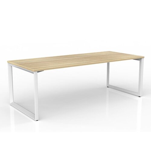 Anvil Loop Desk 2100 X 900 New Oak On White