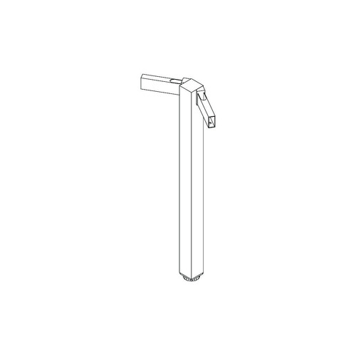 Axis Corner Workstation 120° Single Leg White