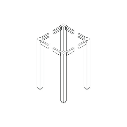 Axis Workstation 90° Corner Leg Set - Packed In A Box Of Four White