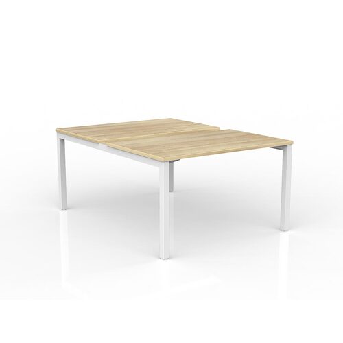Axis B2B Desks 2 X 1200 X 750 New Oak On White