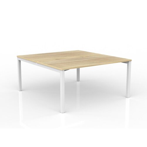 Axis B2B Desks 2 X 1500 X 800 New Oak On White