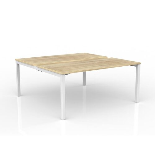Axis B2B Desks 2 X 1600 X 750 New Oak On White