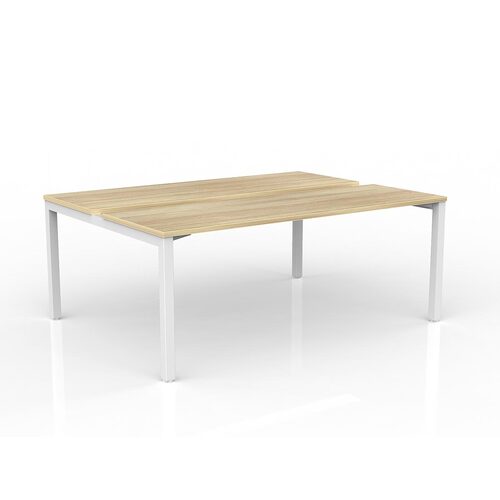 Axis B2B Desks 2 X 1800 X 600 New Oak On White