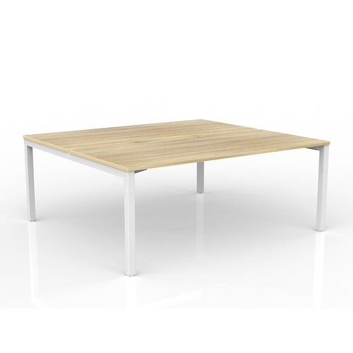 Axis B2B Desks 2 X 1800 X 800 New Oak On White
