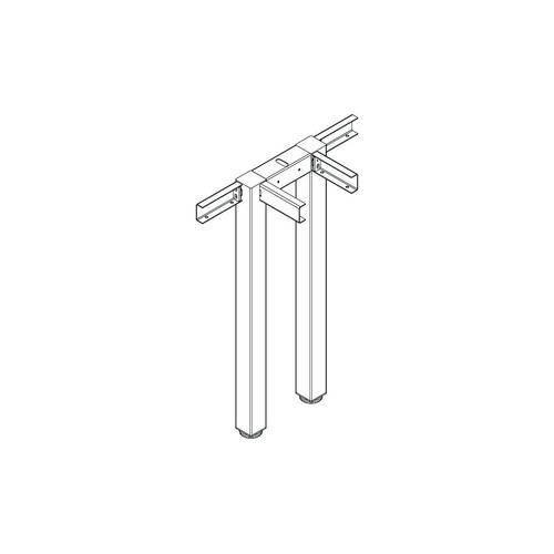 Axis Workstation 90° 2-Way Combo Leg - Packed In Singles Black