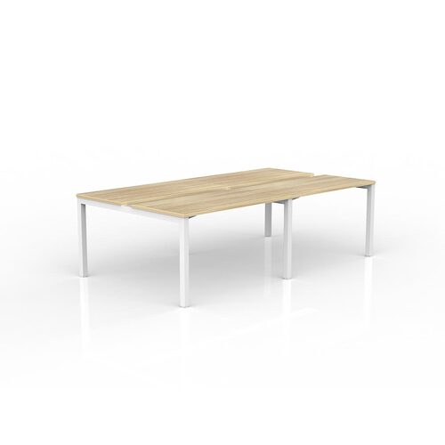 Axis B2B Desks 4 X 1200 X 600 New Oak On White
