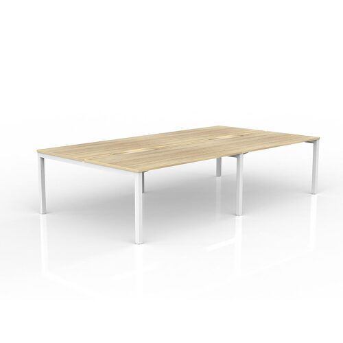 Axis B2B Desks 4 X 1500 X 800 New Oak On White