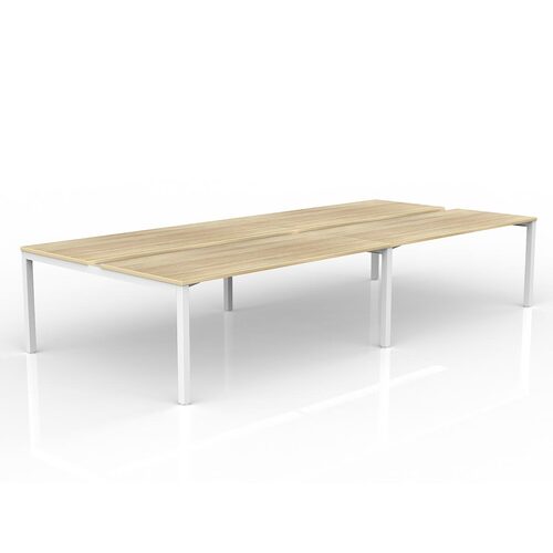 Axis B2B Desks 4 X 1800 X 750 New Oak On White