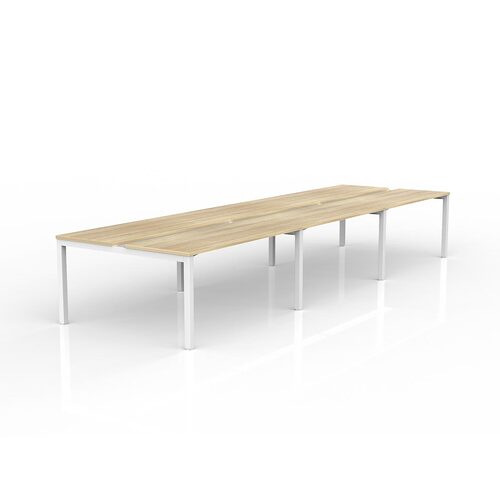 Axis B2B Desks 6 X 1500 X 600 New Oak On White