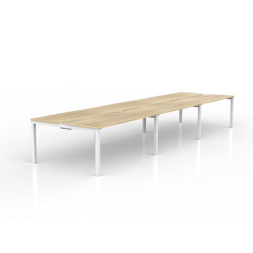 Axis B2B Desks 6 X 1600 X 600 New Oak On White